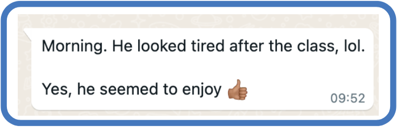 Parent feedback