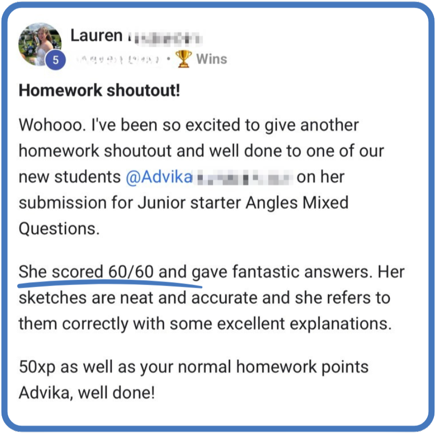 Instructor feedback
